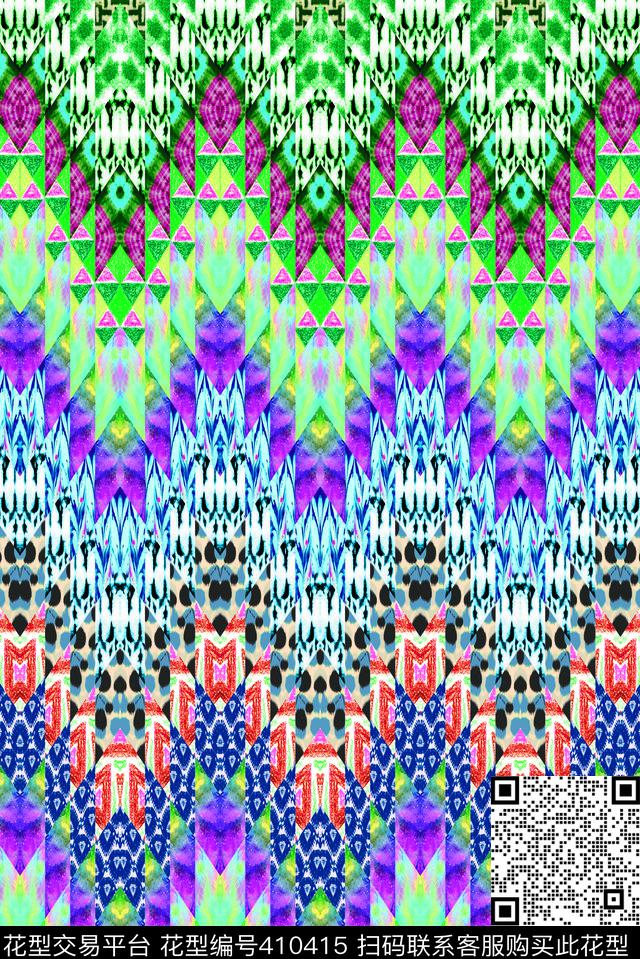 戏曲人物中国风脸谱数码印花华亿平台下载（图片编号: 410415） - 瓦栏（Walan）