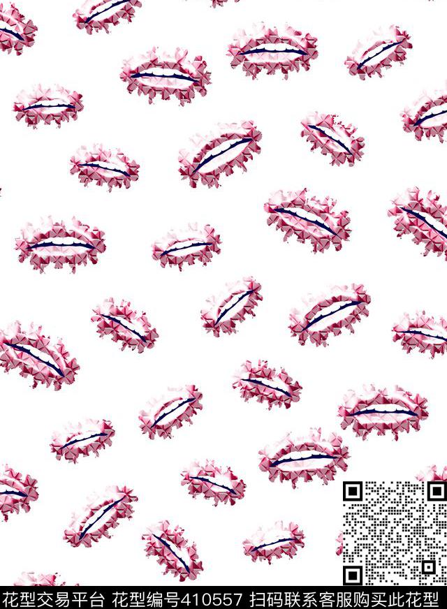 唇嘴唇抽象数码印花华亿平台下载（图片编号: 410557） - 瓦栏（Walan）