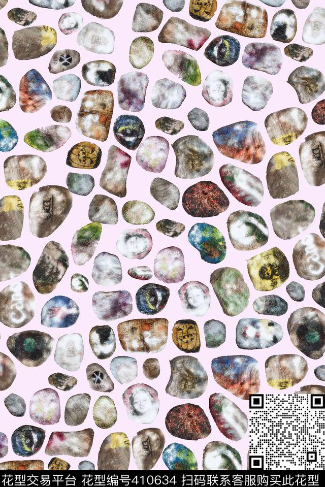 戏曲人物中国风脸谱数码印花华亿平台下载（图片编号: 410634） - 瓦栏（Walan）