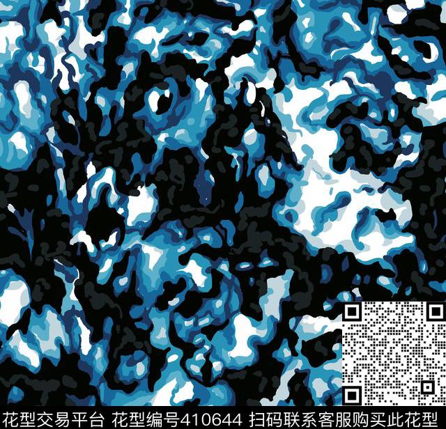 花卉迷彩传统印花华亿平台下载（图片编号: 410644） - 瓦栏（Walan）