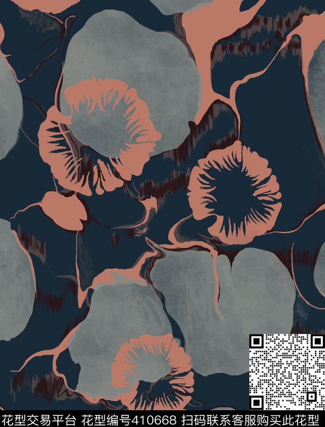 花卉肌理数码印花华亿平台下载（图片编号: 410668） - 瓦栏（Walan）