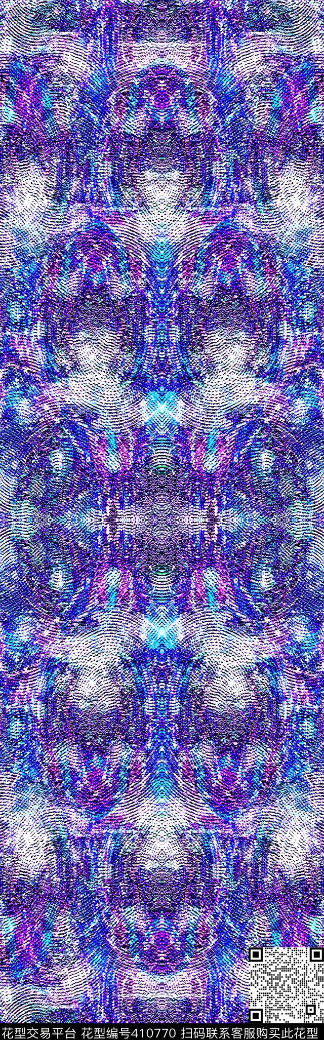 涂鸦抽象炫彩数码印花华亿平台下载（图片编号: 410770） - 瓦栏（Walan）