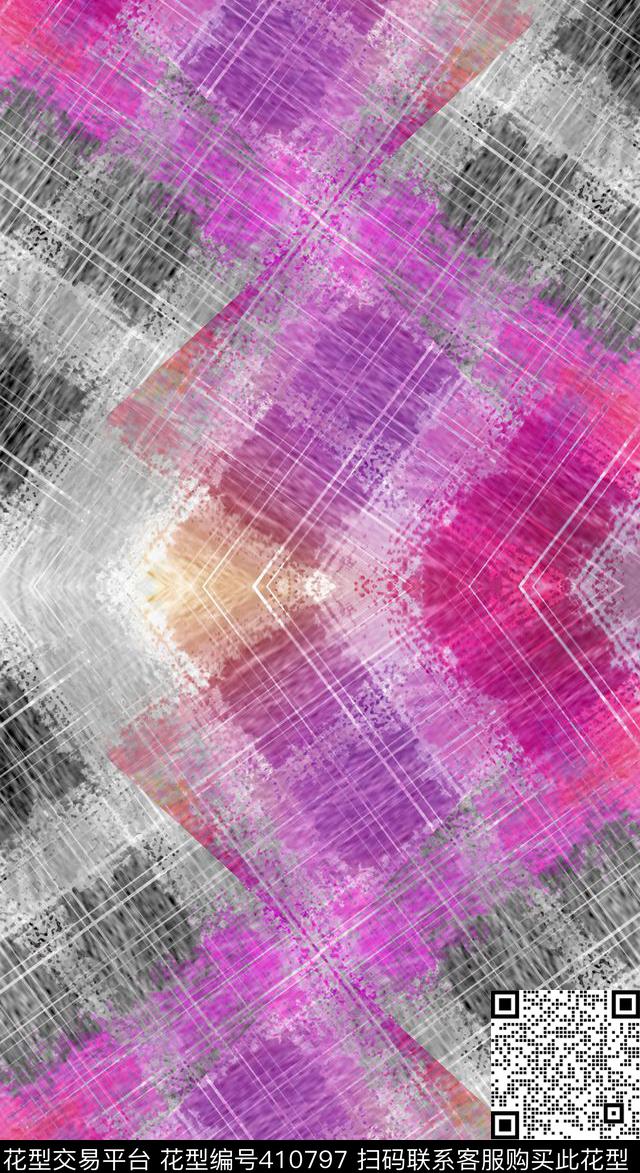 几何水墨抽象数码印花华亿平台下载（图片编号: 410797） - 瓦栏（Walan）