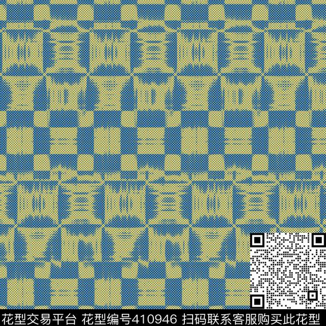 几何网格趣味数码印花华亿平台下载（图片编号: 410946） - 瓦栏（Walan）