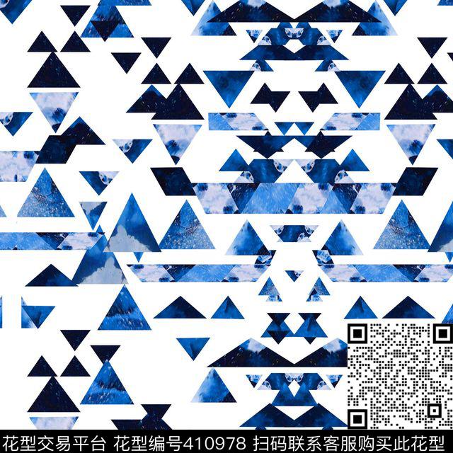 几何三角形数码印花华亿平台下载（图片编号: 410978） - 瓦栏（Walan）