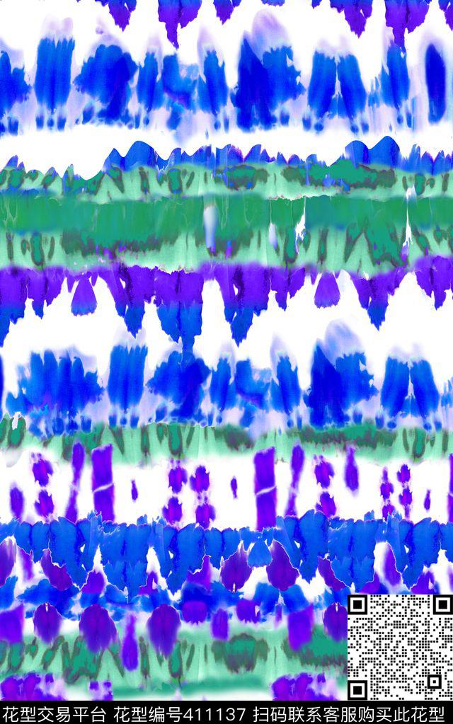 数码印花扎染肌理肌理数码印花华亿平台下载（图片编号: 411137） - 瓦栏（Walan）