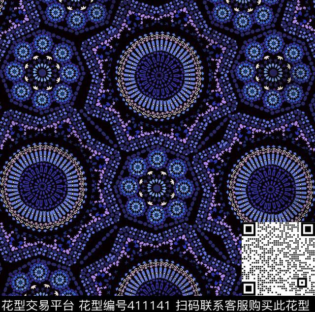 几何民族传统印花华亿平台下载（图片编号: 411141） - 瓦栏（Walan）