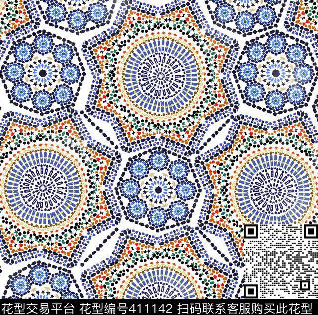 民族几何传统印花华亿平台下载（图片编号: 411142） - 瓦栏（Walan）