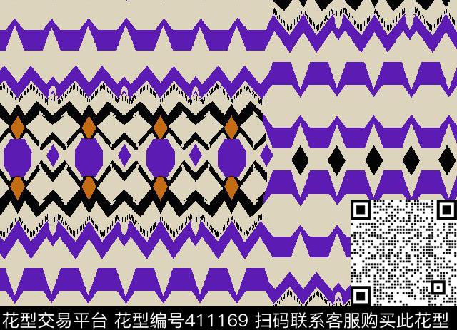 民族几何面料华亿平台传统印花华亿平台下载（图片编号: 411169） - 瓦栏（Walan）