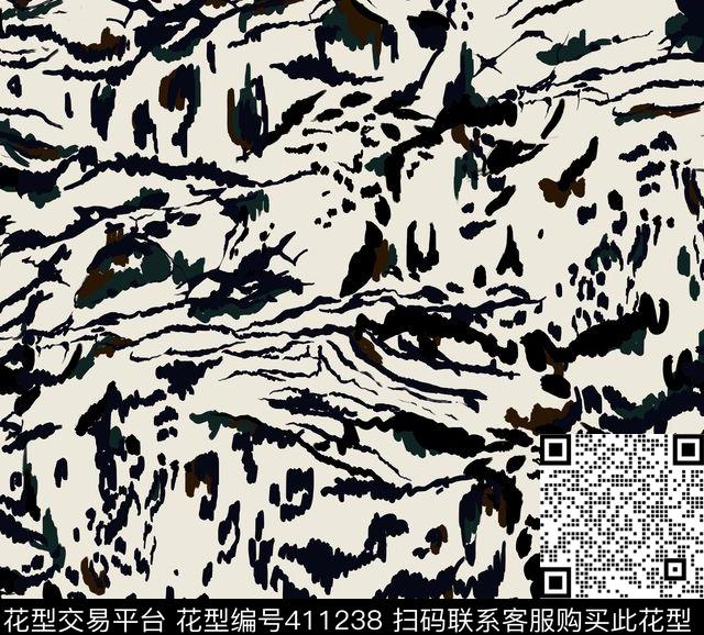 斑马动物纹传统印花华亿平台下载（图片编号: 411238） - 瓦栏（Walan）