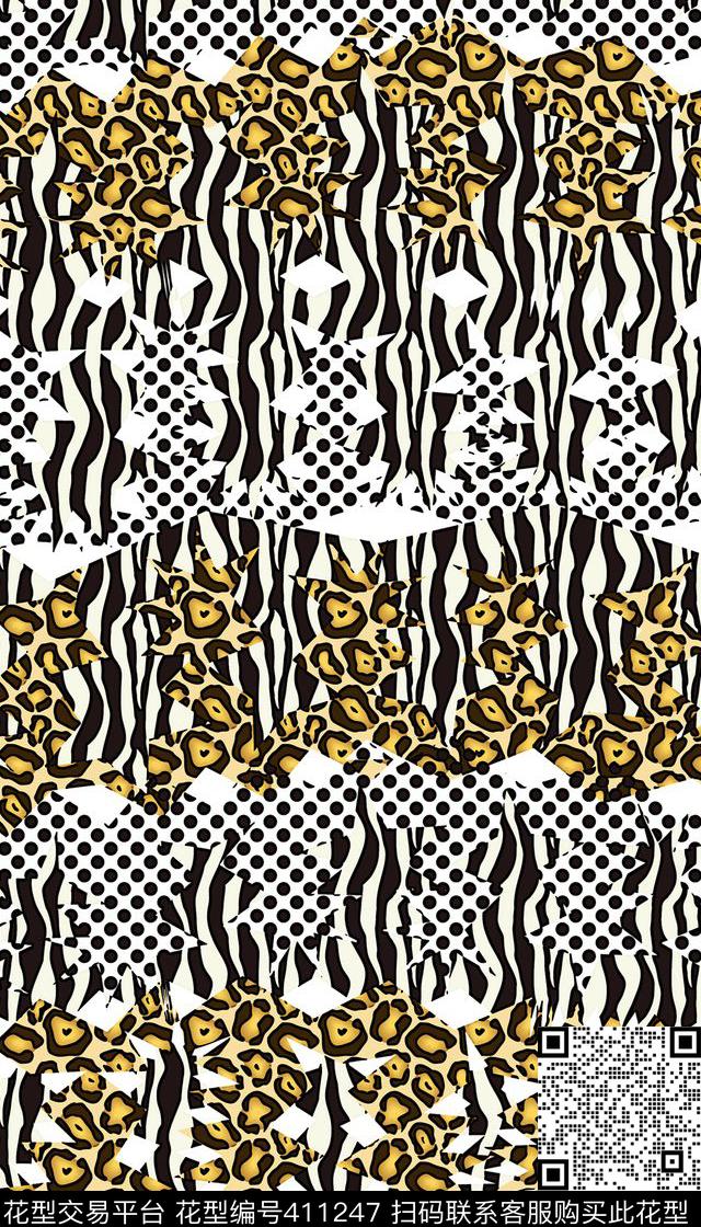 斑马纹豹纹非洲传统印花华亿平台下载（图片编号: 411247） - 瓦栏（Walan）