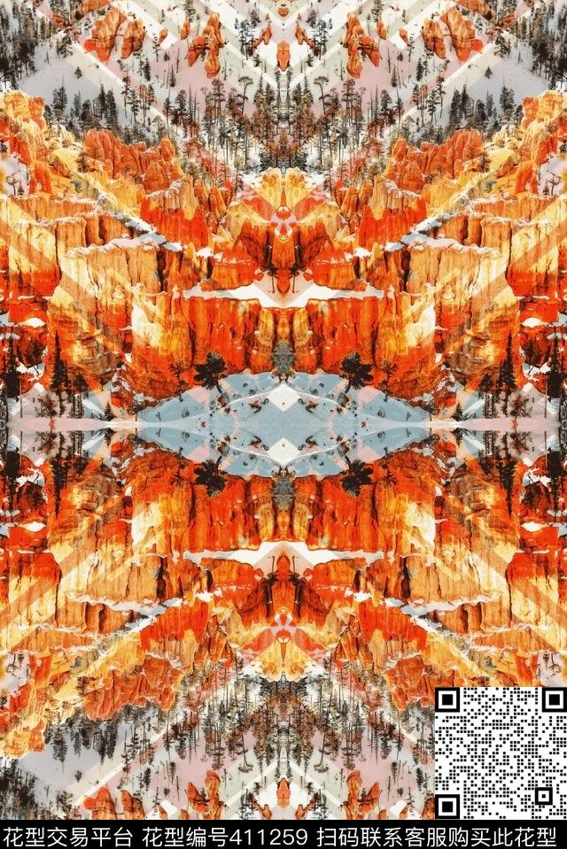 个性抽象休闲个性森林数码印花华亿平台下载（图片编号: 411259） - 瓦栏（Walan）