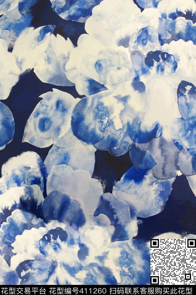 花朵花卉数码印花华亿平台下载（图片编号: 411260） - 瓦栏（Walan）