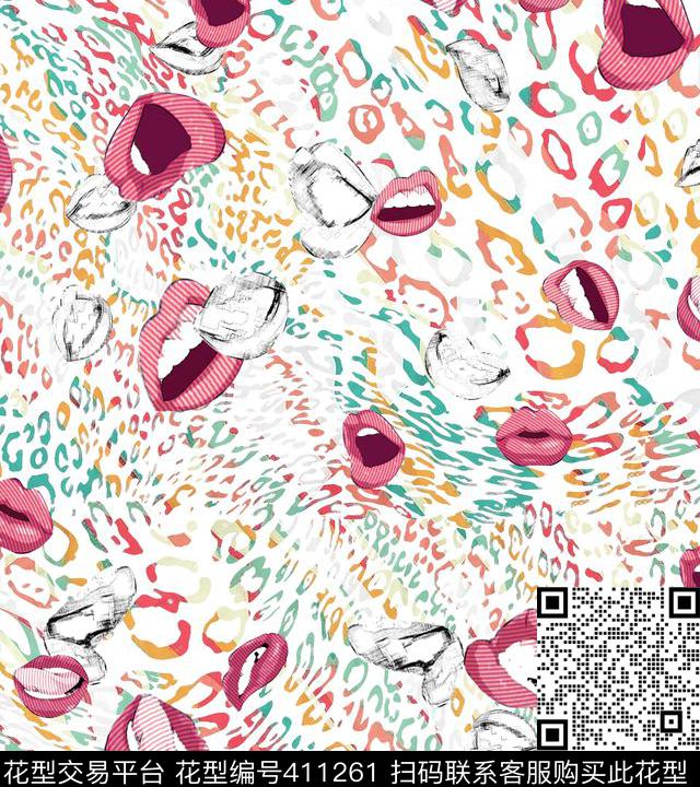 休闲个性个性手绘个性抽象传统印花华亿平台下载（图片编号: 411261） - 瓦栏（Walan）