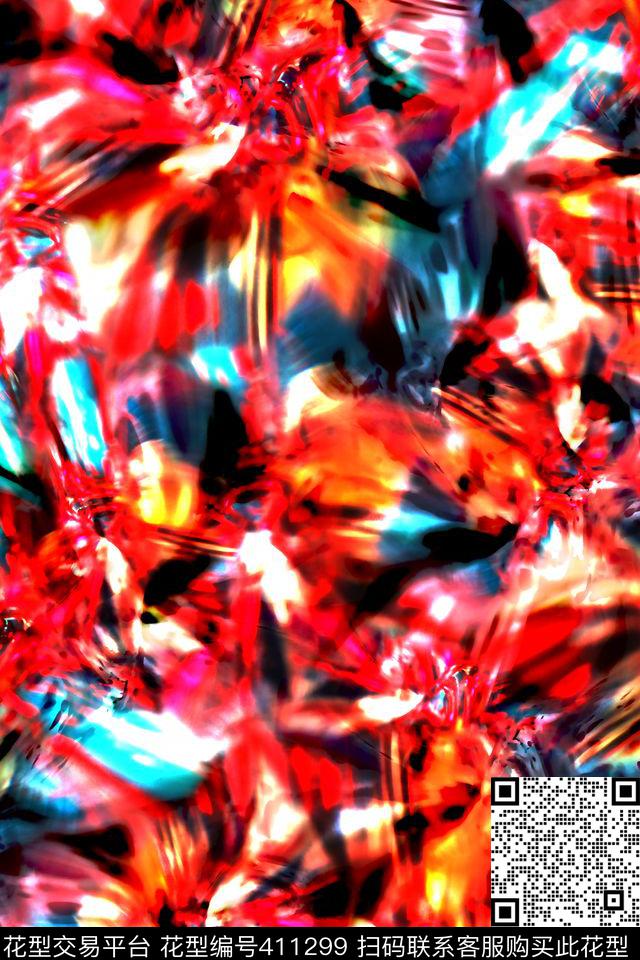 抽象朦胧纹理数码印花华亿平台下载（图片编号: 411299） - 瓦栏（Walan）