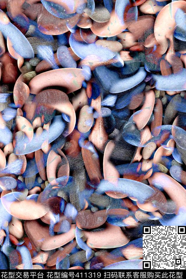 石头鹅软石纹理数码印花华亿平台下载（图片编号: 411319） - 瓦栏（Walan）