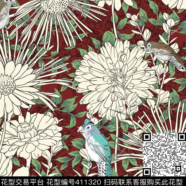 休闲个性欧式青花瓷传统印花华亿平台下载（图片编号: 411320） - 瓦栏（Walan）