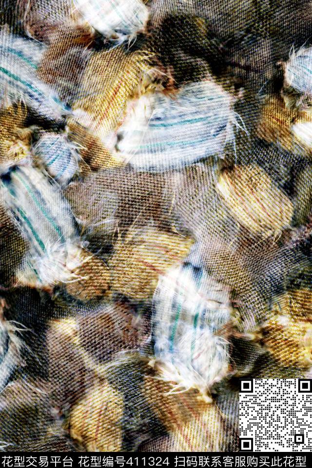 牛仔纹理数码★抽象图案数码印花华亿平台下载（图片编号: 411324） - 瓦栏（Walan）