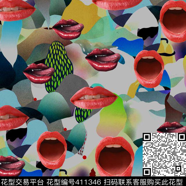 波普时尚时尚华亿平台数码印花华亿平台下载（图片编号: 411346） - 瓦栏（Walan）