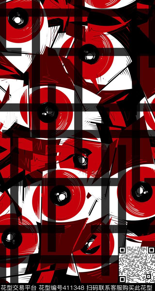 抽象创意服装传统印花华亿平台下载（图片编号: 411348） - 瓦栏（Walan）