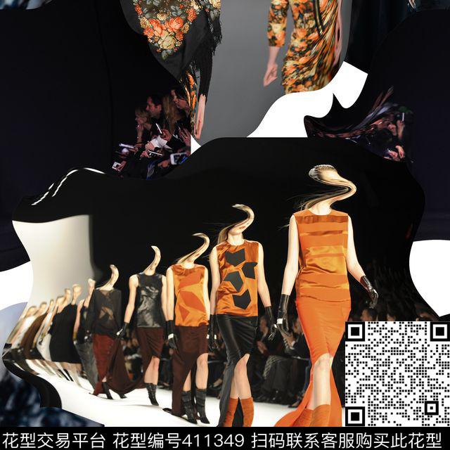 创意时尚时尚华亿平台数码印花华亿平台下载（图片编号: 411349） - 瓦栏（Walan）