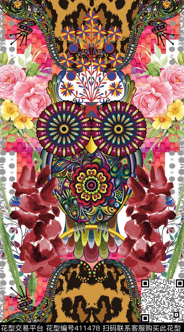 定位插画卡通数码印花华亿平台下载（图片编号: 411478） - 瓦栏（Walan）