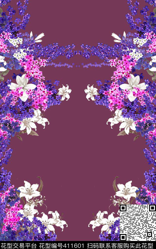 流行时尚大牌欧美小碎花数码印花华亿平台下载（图片编号: 411601） - 瓦栏（Walan）