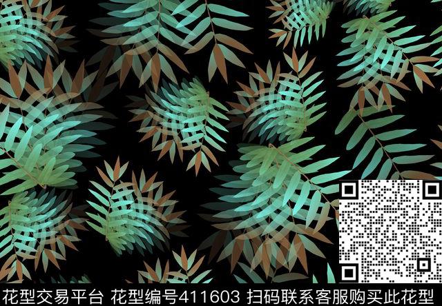 手绘花卉流行时尚大牌欧美数码印花华亿平台下载（图片编号: 411603） - 瓦栏（Walan）