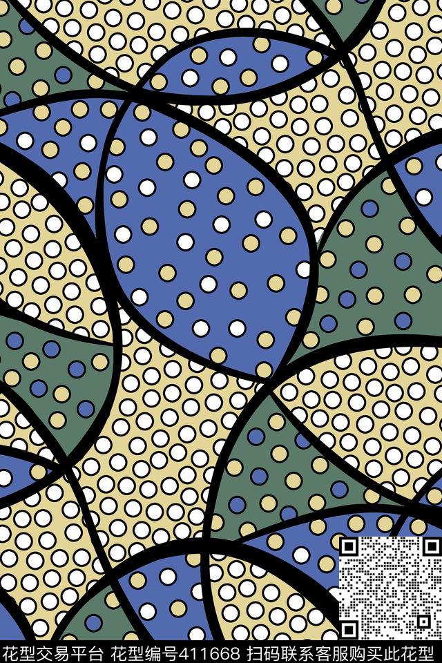 时尚流行几何传统印花华亿平台下载（图片编号: 411668） - 瓦栏（Walan）