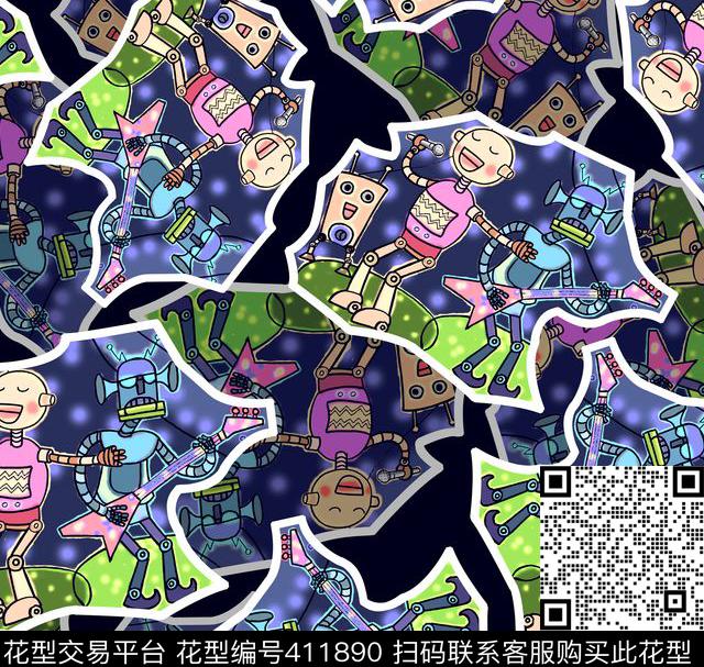 卡通数码印花华亿平台下载（图片编号: 411890） - 瓦栏（Walan）