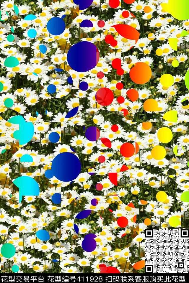 潮流抽象复古数码印花华亿平台下载（图片编号: 411928） - 瓦栏（Walan）