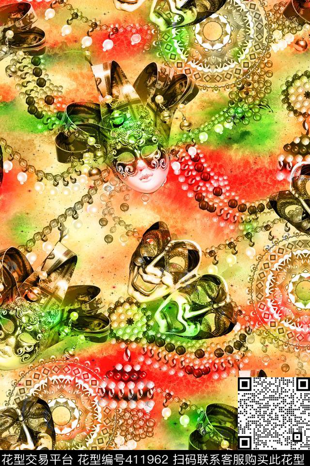 曼陀罗图腾欧式数码数码印花华亿平台下载（图片编号: 411962） - 瓦栏（Walan）