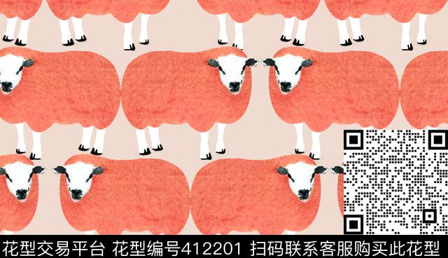 绵羊传统印花华亿平台下载（图片编号: 412201） - 瓦栏（Walan）