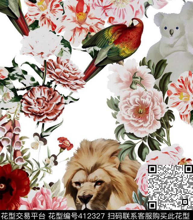 动物花卉5月上新数码印花华亿平台下载（图片编号: 412327） - 瓦栏（Walan）