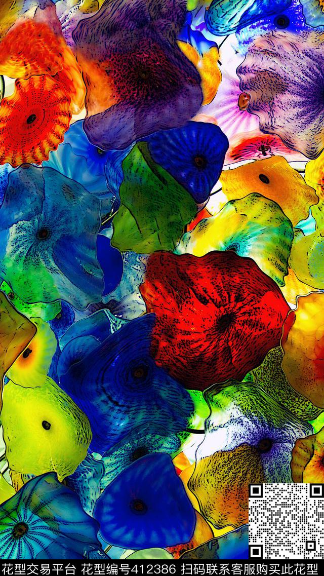 光影晶莹琉璃数码印花华亿平台下载（图片编号: 412386） - 瓦栏（Walan）