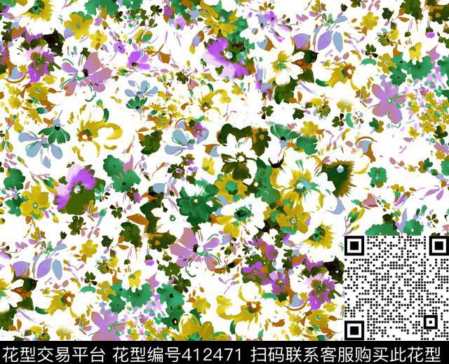 小碎花传统印花华亿平台下载（图片编号: 412471） - 瓦栏（Walan）