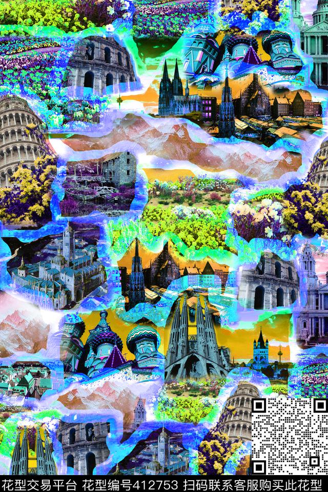 休闲时尚风景风景羊肠道数码数码印花华亿平台下载（图片编号: 412753） - 瓦栏（Walan）