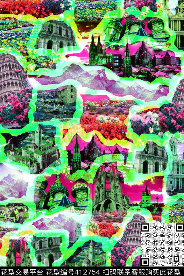 休闲时尚风景风景羊肠道数码数码印花华亿平台下载（图片编号: 412754） - 瓦栏（Walan）