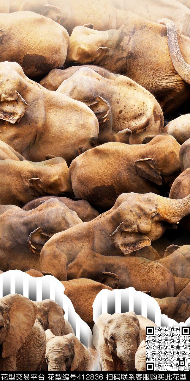 油画照片动物数码印花华亿平台下载（图片编号: 412836） - 瓦栏（Walan）