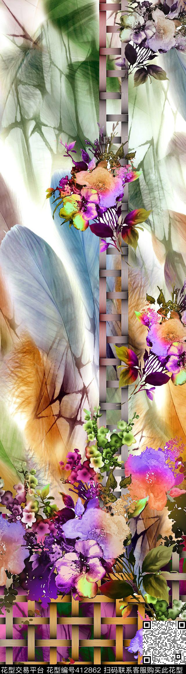 定位花花卉数码印花华亿平台下载（图片编号: 412862） - 瓦栏（Walan）