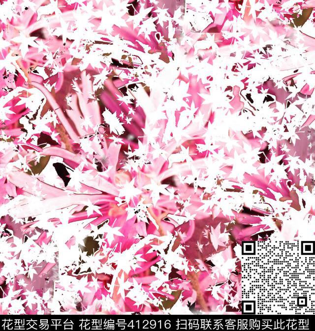 潮流复古抽象数码印花华亿平台下载（图片编号: 412916） - 瓦栏（Walan）