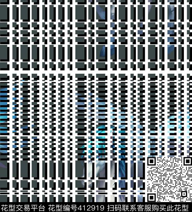 潮流抽象复古数码印花华亿平台下载（图片编号: 412919） - 瓦栏（Walan）