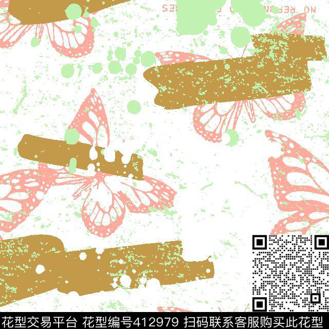 动物昆虫传统印花华亿平台下载（图片编号: 412979） - 瓦栏（Walan）