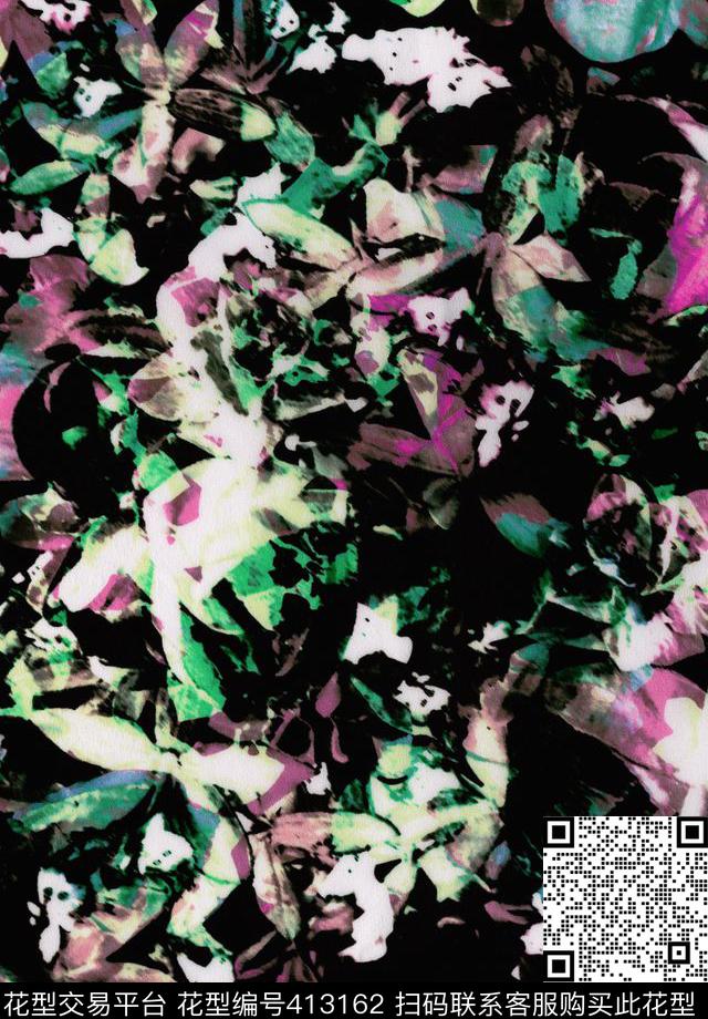 抽象优雅清新花卉印花壁纸地毯服装华亿平台家纺华亿平台图案传统印花华亿平台下载（图片编号: 413162） - 瓦栏（Walan）