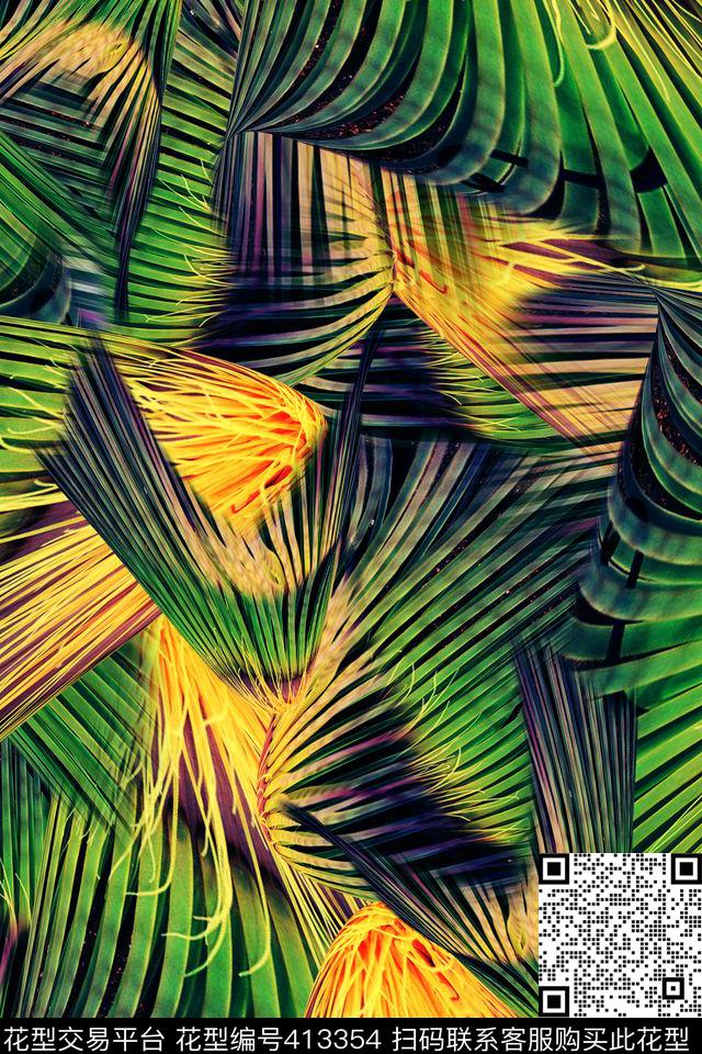 抽象满版效果数码印花华亿平台下载（图片编号: 413354） - 瓦栏（Walan）