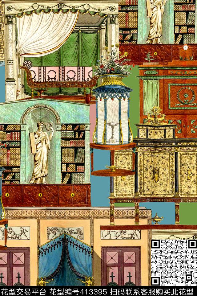 欧式建筑家具数码印花华亿平台下载（图片编号: 413395） - 瓦栏（Walan）