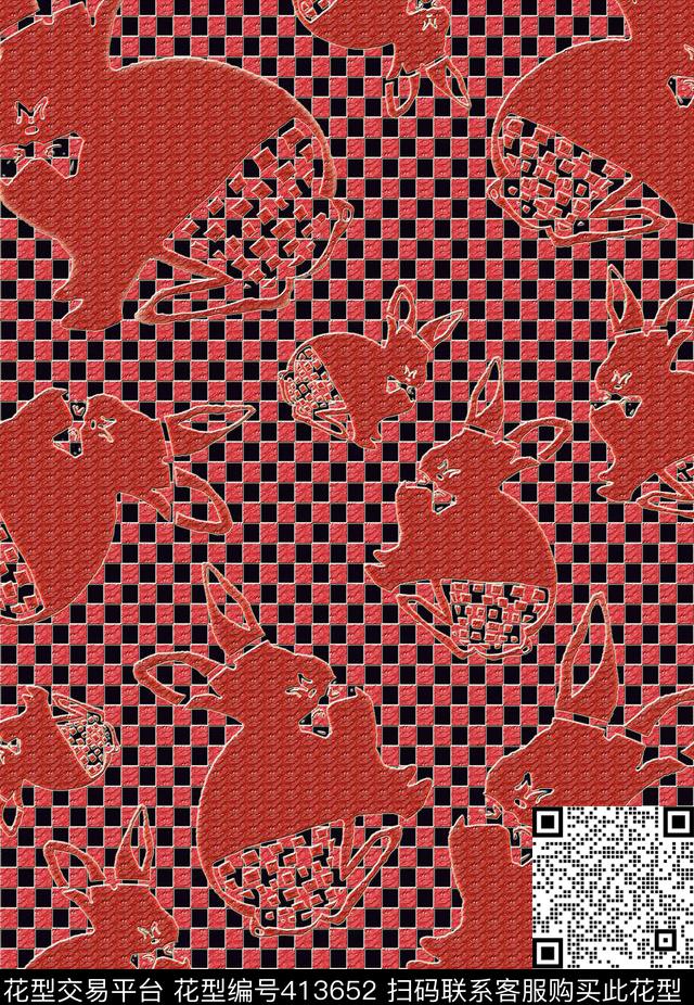 格子男装欧式数码印花华亿平台下载（图片编号: 413652） - 瓦栏（Walan）