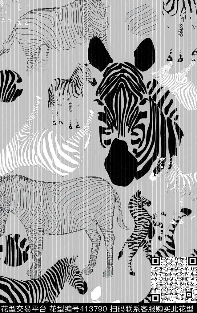T恤动物欧式传统印花华亿平台下载（图片编号: 413790） - 瓦栏（Walan）