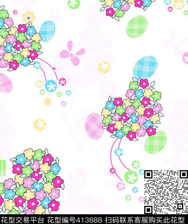 抽象传统印花华亿平台下载（图片编号: 413888） - 瓦栏（Walan）