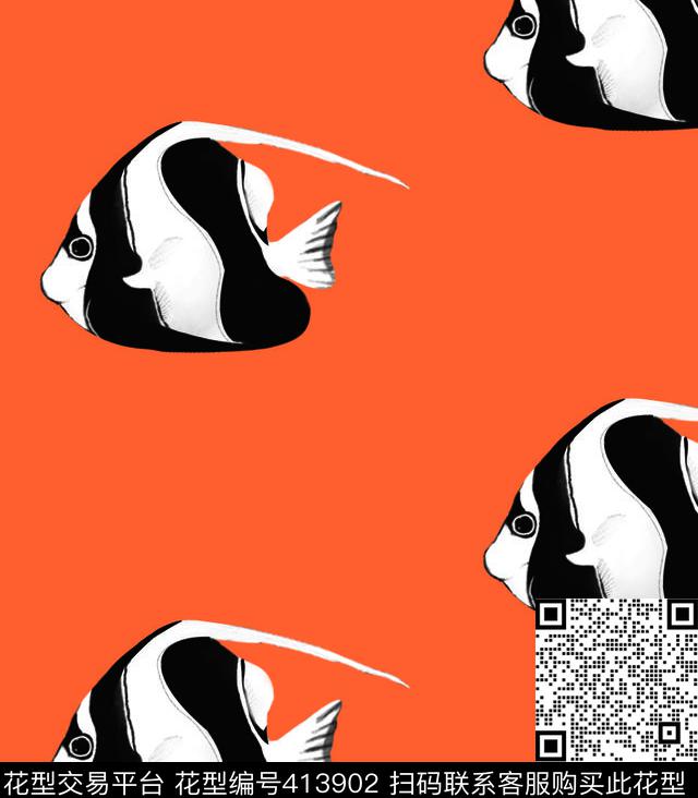 镰鱼传统印花华亿平台下载（图片编号: 413902） - 瓦栏（Walan）